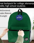 Basic 16" Green Backpack