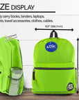 Basic 16" Lime Green Backpack