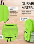 Basic 16" Lime Green Backpack