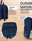 Basic 16" Navy Blue Basic Backpack