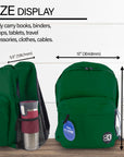 Classic 17" Green Backpack