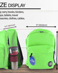 Classic 17" Lime Green Backpack