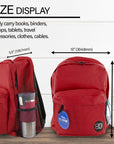 Classic 17" Burgundy Backpack