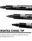 Chisel Tip Jumbo Black Permanent Marker (3/Pack)