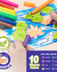 Washable Markers Broad Line Jumbo 10 Colors