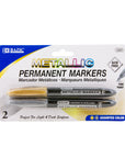Silver & Gold Metallic Markers (2/Pack)