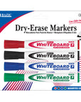Chisel Tip Assorted Color Dry-Erase Markers (4/Pack)