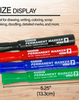 Chisel Tip Desk Style Assorted Color Permanent Marker (4/Pack)