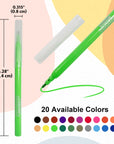 Fine Line 20 Colors Washable Markers