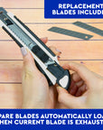 Heavy Duty Self Loading Cutter w/ Grip + 2 Replacement Blades