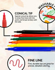 Fine Line 24 Classic Colors Washable Markers
