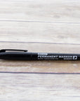Fine Tip Black Permanent Markers w/ Pocket Clip (8/Pack)