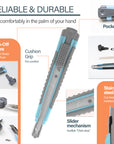 Multipurpose Snap-Off 9mm Cutter w/ Cushion Grip