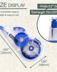 Correction Tape w/ Grip, Jumbo 5 mm x 394" (10/Pack)