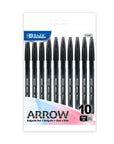 Arrow Black Stick Pen (10/Pack)