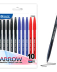 Arrow Assorted Color Stick Pen (10/Pack)