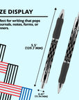 Maxxon 1.4 mm Tip Black FUSE Tech Ink Retractable Pen w/ Cushion Grip (4/Pack)