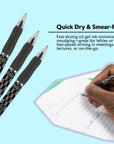 Maxxon 1.4 mm Tip Black FUSE Tech Ink Retractable Pen w/ Cushion Grip (4/Pack)