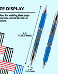 Maxxon 1.4 mm Tip Asst. Color FUSE Tech Ink Retractable Pen w/ Cushion Grip (8/Pack)
