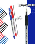 G-Flex Assorted Color FUSE Tech Ink Pen w/ Cushion Grip (4/Pack)