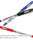 G-Flex Assorted Color FUSE Tech Ink Pen w/ Cushion Grip (4/Pack)