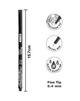 Skylar 0.4 mm Black Fineliner Pen (4/Pack)