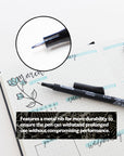 Skylar 0.4 mm Black Fineliner Pen (4/Pack)