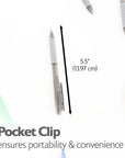 Reva Black Color Retractable Pen w/ Cushion Grip (8/Pack)