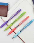 Reva Dazzle Black Color Retractable Pen w/ Cushion Grip (8/Pack)