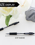 Spencer Black Retractable Pen w/ Cushion Grip (5/Pack)