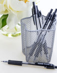 Spencer Black Retractable Pen w/ Cushion Grip (5/Pack)