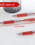 Spencer Red Retractable Pen w/ Cushion Grip (5/Pack)