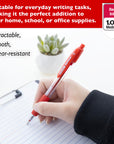 Spencer Red Retractable Pen w/ Cushion Grip (5/Pack)