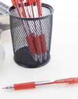 Spencer Red Retractable Pen w/ Cushion Grip (5/Pack)