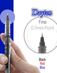 Dayton Assorted Color Rollerball Pen w/ Metal Clip (3/Pk)
