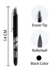 Frizz Black Erasable Gel Pen with Grip