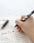 Frizz Black Erasable Gel Pen with Grip