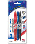Frizz Assorted Color Erasable Gel Retractable Pen with Grip (3/Pack)