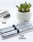 York Black Rollerball Pen w/ Grip (3/Pack)