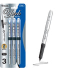 York Black Rollerball Pen w/ Grip (3/Pack)
