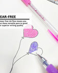 Essence Gel Pen 6 Scented Glitter Color w/ Cushion Grip
