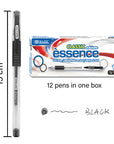 Essence Gel Pen Black w/ Cushion Grip (12/Box)
