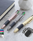 Satin Top 4-Color Pen w/ Cushion Grip (2/Pack)