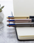 Satin Top 4-Color Pen w/ Cushion Grip (2/Pack)