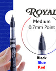 Royal Assorted Color Rollerball Pen (3/Pack)