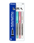 Lira Black Rollerball Pen (3/Pack)