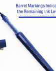 Callum Blue Needle-Tip Rollerball Pen w/ Jumbo Ink Tank (2/Pack)