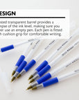 Prima Blue Stick Pen w/ Cushion Grip (8/Pack)