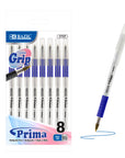 Prima Blue Stick Pen w/ Cushion Grip (8/Pack)