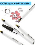 Nova Black Color Stick Pen (12/Pack)